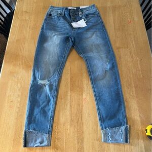 KanCan Women's Blue Distressed Skinny Jeans